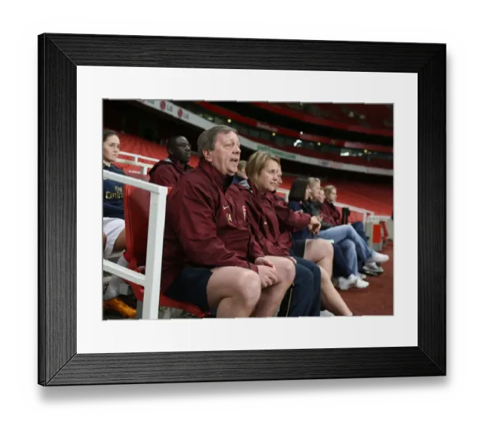 Framed Print : Vic Akers Leads Arsenal Ladies to 4:1 Victory over Chelsea in Women's Premier League