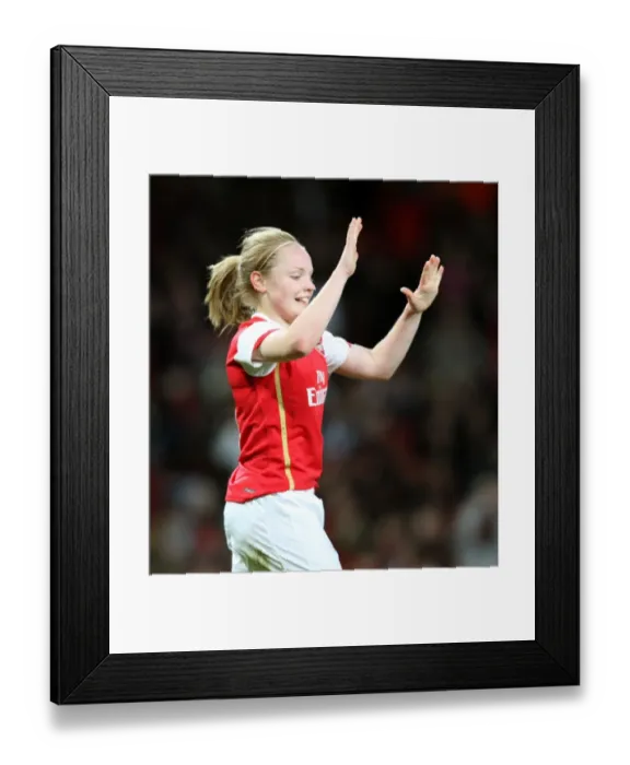 Framed Print : Kim Little celebrates scoring Arsenals 3rd goal