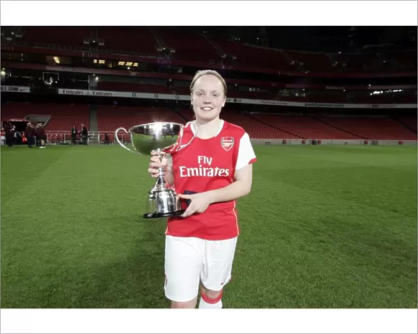 Kim Little (Arsenal) with the Premier League Trophy