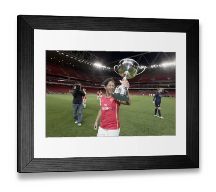 Framed Print : Arsenal's Mary Philip Celebrates Victory: 4-1 Over Chelsea in the Premier League (2008)