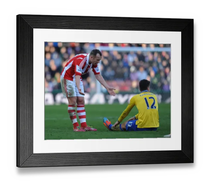 Framed Print : Charlie Adam and Olivier Giroud: A Moment of Dialogue During Stoke City vs. Arsenal (2013-14) Framed Print : Charlie Adam and Olivier Giroud: A Moment of Dialogue During Stoke City vs. Arsenal (2013-14)