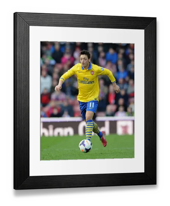 Framed Print : Mesut Ozil in Action: Arsenal vs. Stoke City, Premier League 2013-14