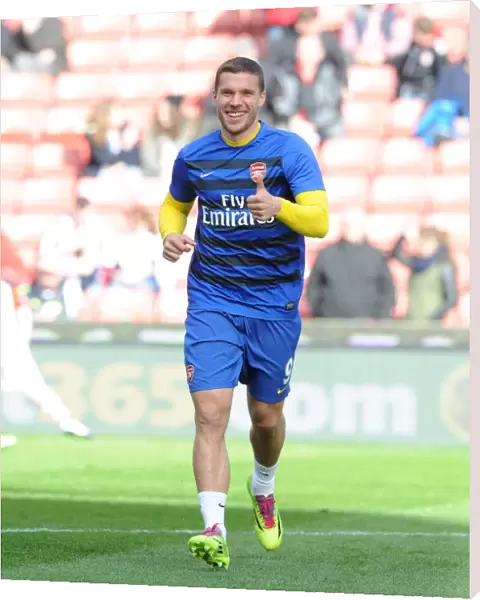 Lukas Podolski (Arsenal). Stoke City 1: 0 Arsenal. Barclays Premier League. The Britainna Stadium