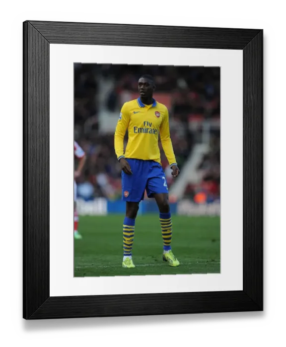 Framed Print : Yaya Sanogo in Action: Stoke City vs. Arsenal, Premier League 2013-14 Framed Print : Yaya Sanogo in Action: Stoke City vs. Arsenal, Premier League 2013-14