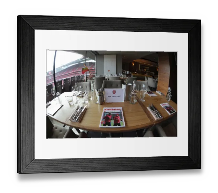 Framed Print : Directors Box at Emirates Stadium: Arsenal vs. Everton, FA Cup Quarter-Final