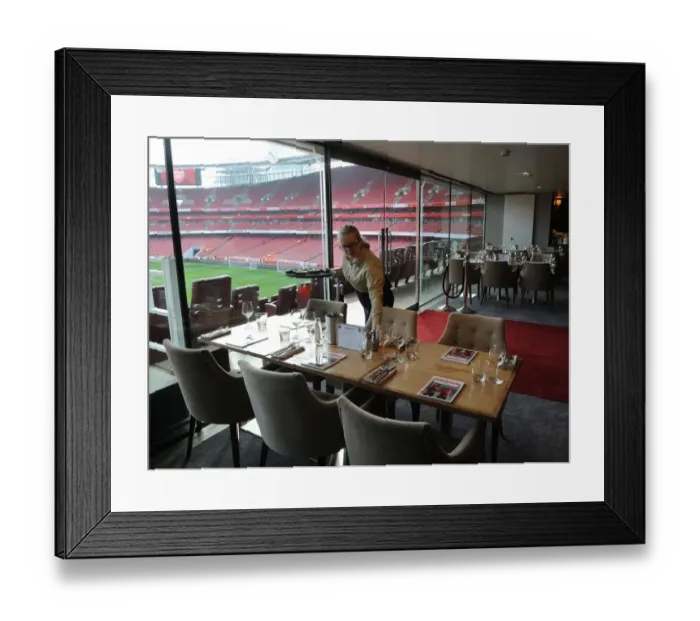 Framed Print : Directors Box at Emirates Stadium: Arsenal vs. Everton, FA Cup Quarter-Final