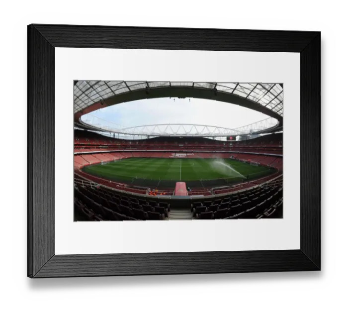 Framed Print : Preparing for Battle: Arsenal's Emirates Stadium Awaits FA Cup Quarter-Final Clash with Everton