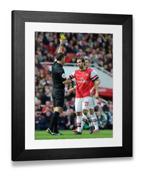 Framed Print : Flamini Yelled at by Referee Clattenburg in FA Cup Quarter-Final Clash between Arsenal and Everton