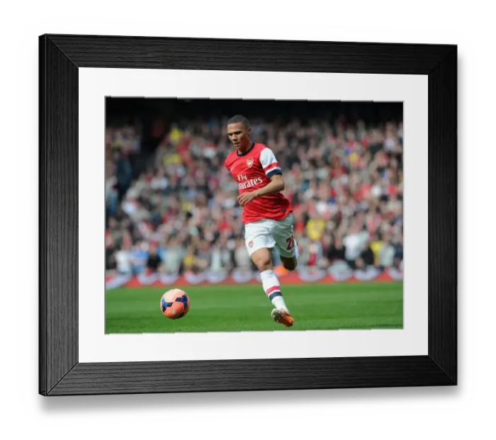 Framed Print : Arsenal's Kieran Gibbs in FA Cup Quarter-Final Action Against Everton