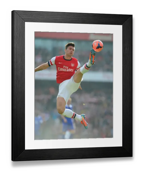 Framed Print : Olivier Giroud in Action: Arsenal vs Everton, FA Cup Quarter-Final Framed Print : Olivier Giroud in Action: Arsenal vs Everton, FA Cup Quarter-Final