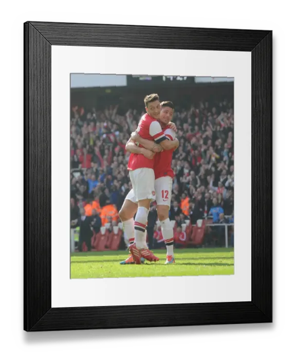 Framed Print : Arsenal's Giroud and Ozil: Celebrating Goals in FA Cup Victory over Everton (2014) Framed Print : Arsenal's Giroud and Ozil: Celebrating Goals in FA Cup Victory over Everton (2014)