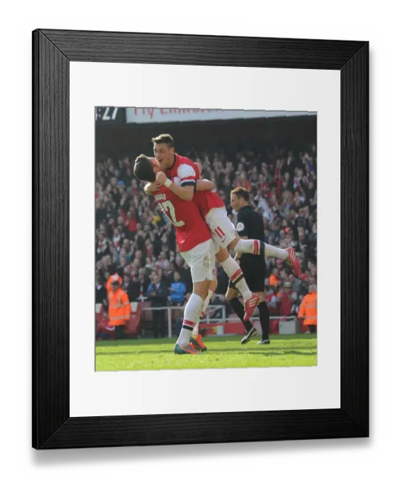 Framed Print : Arsenal's Giroud and Ozil: United in Victory - FA Cup Goal Celebration (2014) Framed Print : Arsenal's Giroud and Ozil: United in Victory - FA Cup Goal Celebration (2014)