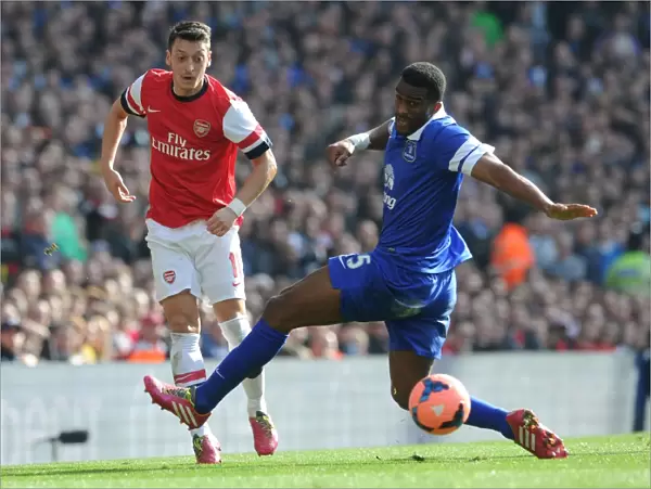 Arsenal vs. Everton: Ozil Evades Distin in FA Cup Quarter-Final Showdown
