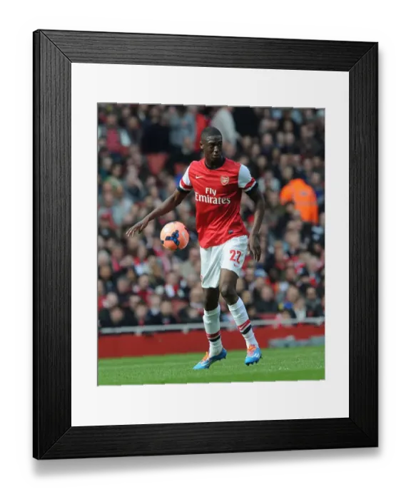 Framed Print : Yaya Sanogo in Action: Arsenal vs Everton, FA Cup Quarter-Final