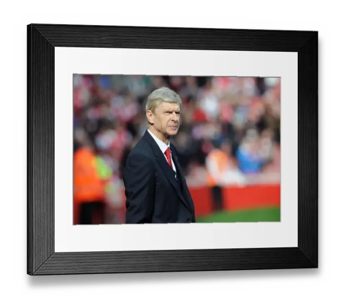 Framed Print : Arsene Wenger: Arsenal Manager Before FA Cup Quarter-Final vs Everton (2014)