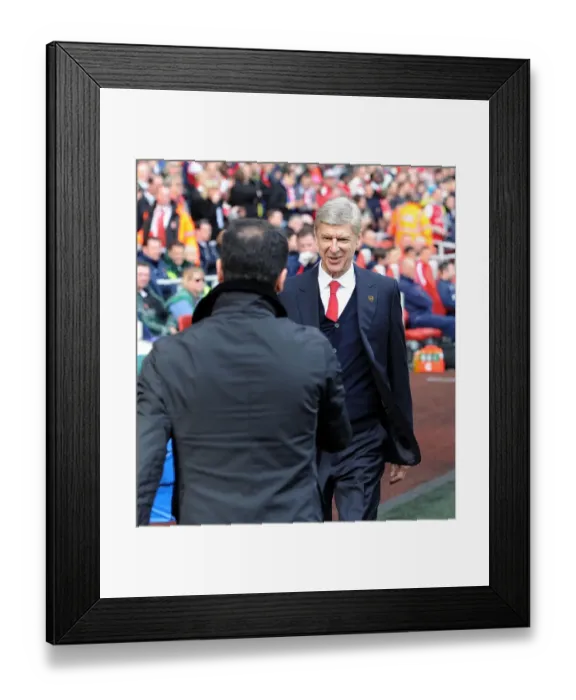 Framed Print : Arsene Wenger and Roberto Martinez: FA Cup Quarter-Final Showdown - Arsenal vs Everton