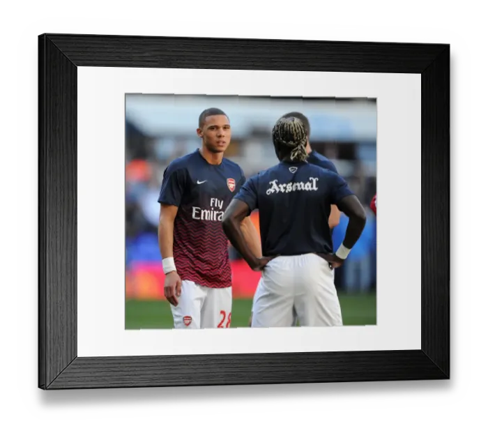 Framed Print : Arsenal Duo: Kieran Gibbs and Bacary Sagna Share a Moment Before Tottenham Clash Framed Print : Arsenal Duo: Kieran Gibbs and Bacary Sagna Share a Moment Before Tottenham Clash