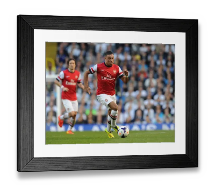 Framed Print : Alex Oxlade-Chamberlain: Arsenal Star in Action Against Tottenham Hotspur, Premier League 2013-14 Framed Print : Alex Oxlade-Chamberlain: Arsenal Star in Action Against Tottenham Hotspur, Premier League 2013-14
