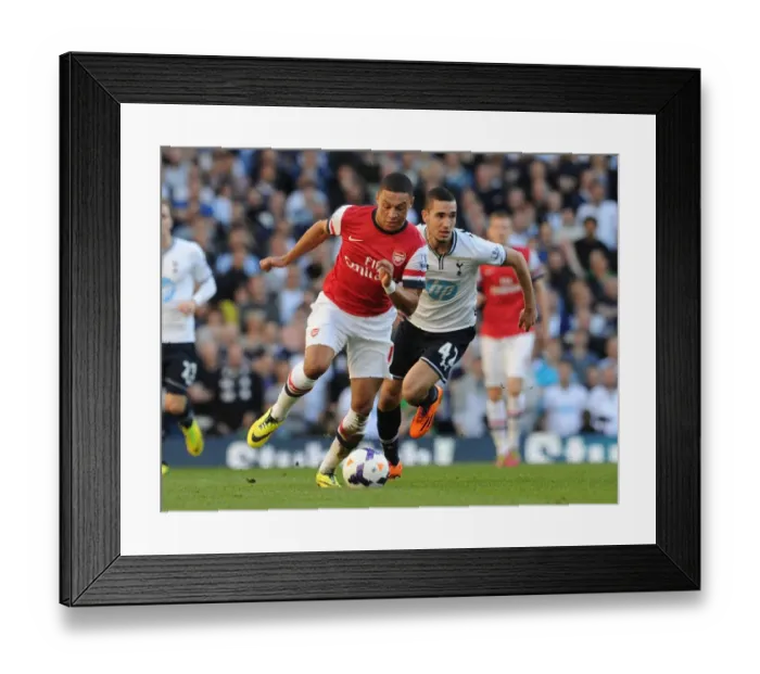Framed Print : Clash of Midfielders: Oxlade-Chamberlain vs. Bentaleb (Tottenham vs. Arsenal, 2013-14) Framed Print : Clash of Midfielders: Oxlade-Chamberlain vs. Bentaleb (Tottenham vs. Arsenal, 2013-14)