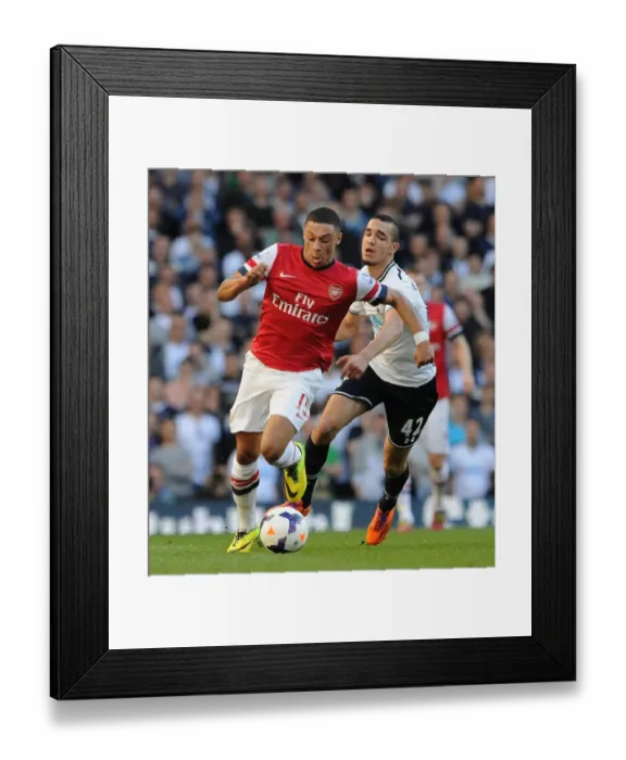 Framed Print : Clash of Midfield Titans: Oxlade-Chamberlain vs. Bentaleb (Arsenal vs. Tottenham, 2013-14)
