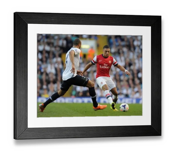 Framed Print : Clash at White Hart Lane: Oxlade-Chamberlain vs. Kaboul Framed Print : Clash at White Hart Lane: Oxlade-Chamberlain vs. Kaboul