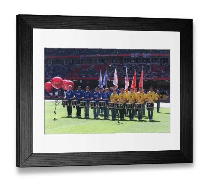 Framed Print : An Arsenal and Chelsea band play before the match. Arsenal 1: 2 Chelsea Framed Print : An Arsenal and Chelsea band play before the match. Arsenal 1: 2 Chelsea