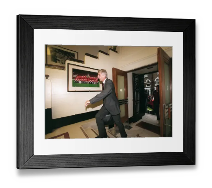 Framed Print : Arsene Wenger Celebrates Arsenal's 4-1 Victory Over Fulham, FA Premier League, 2005 Framed Print : Arsene Wenger Celebrates Arsenal's 4-1 Victory Over Fulham, FA Premier League, 2005