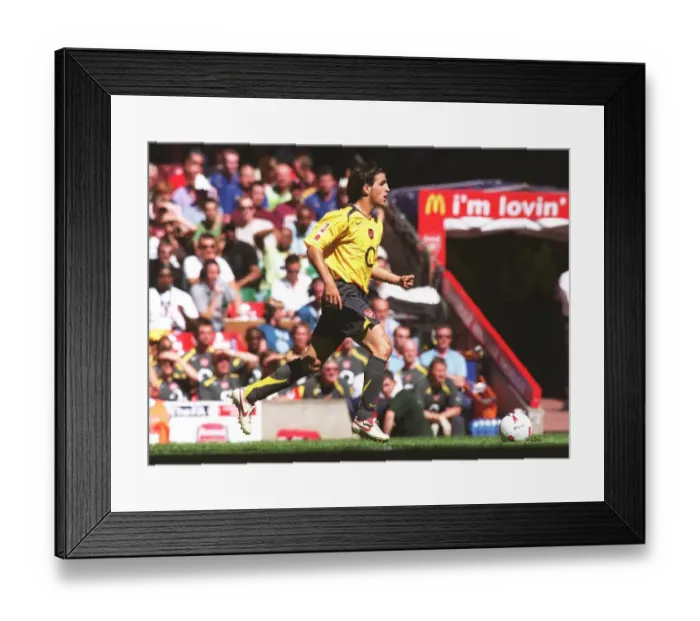 Framed Print : Cesc Fabregas in Action: Arsenal vs. Chelsea, FA Community Shield 2005, The Millennium Stadium