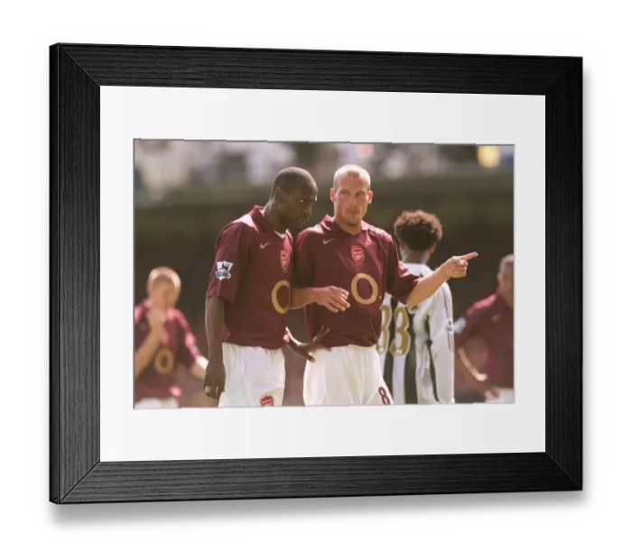 Framed Print : Glory Days: Ljungberg and Lauren Celebrate Arsenal's 2-0 Victory over Newcastle United, Highbury, 2005 Framed Print : Glory Days: Ljungberg and Lauren Celebrate Arsenal's 2-0 Victory over Newcastle United, Highbury, 2005