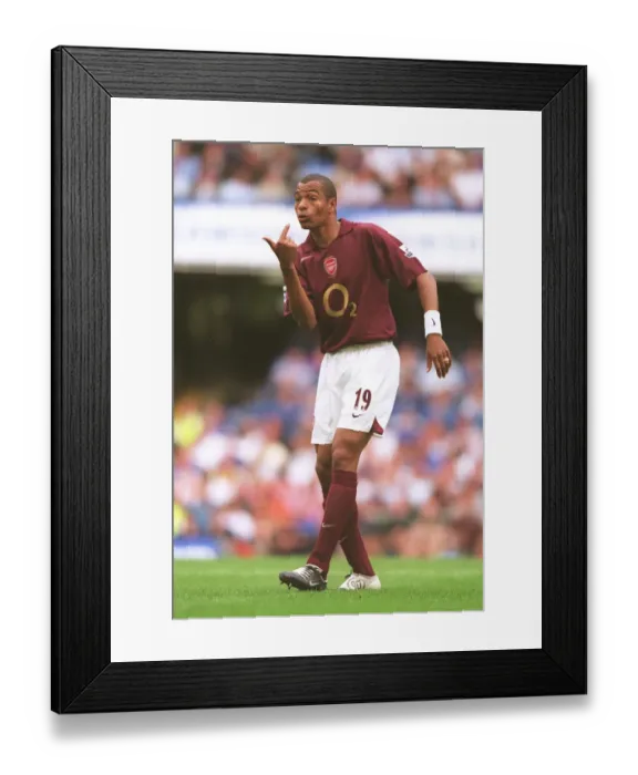 Framed Print : Gilberto (Arsenal). Chelsea 1: 0 Arsenal. FA Premier League Framed Print : Gilberto (Arsenal). Chelsea 1: 0 Arsenal. FA Premier League