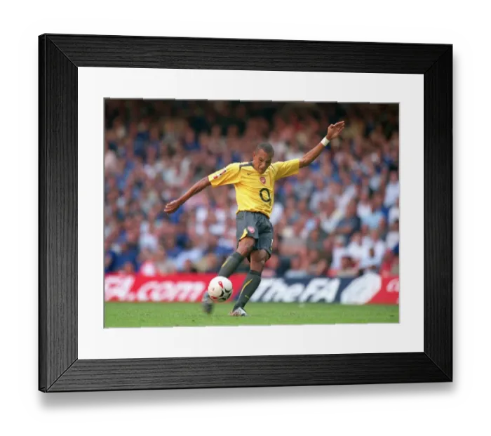 Framed Print : Defiant Gilberto Leads Arsenal to FA Community Shield Victory at Millennium Stadium, 2005 Framed Print : Defiant Gilberto Leads Arsenal to FA Community Shield Victory at Millennium Stadium, 2005