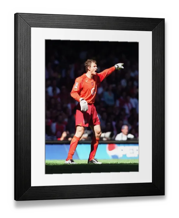 Framed Print : Arsenal vs. Chelsea Showdown: Jens Lehmann in Action at The Millennium Stadium, FA Community Shield 2005