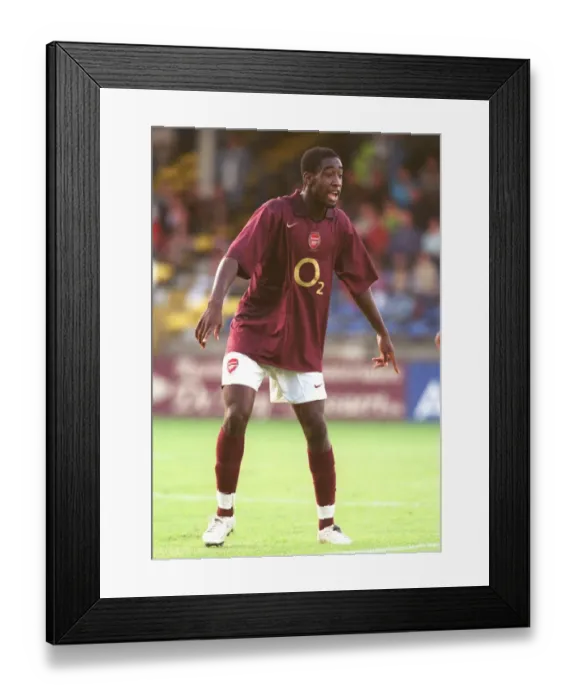 Framed Print : Johan Djourou (Arsenal). Beveren 3: 3 Arsenal. Pres Season Friendly Framed Print : Johan Djourou (Arsenal). Beveren 3: 3 Arsenal. Pres Season Friendly