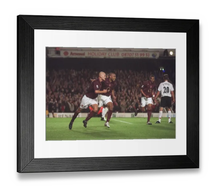 Framed Print : Pascal Cygan celebrates scoring his and Arsenals 1st goal. Arsenal 4: 1 Fulham Framed Print : Pascal Cygan celebrates scoring his and Arsenals 1st goal. Arsenal 4: 1 Fulham