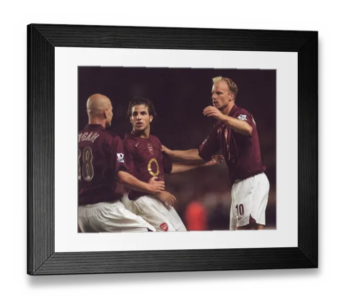 Framed Print : Cygan and Bergkamp: Unforgettable Moment as Arsenal Crushes Fulham 4-1 Framed Print : Cygan and Bergkamp: Unforgettable Moment as Arsenal Crushes Fulham 4-1