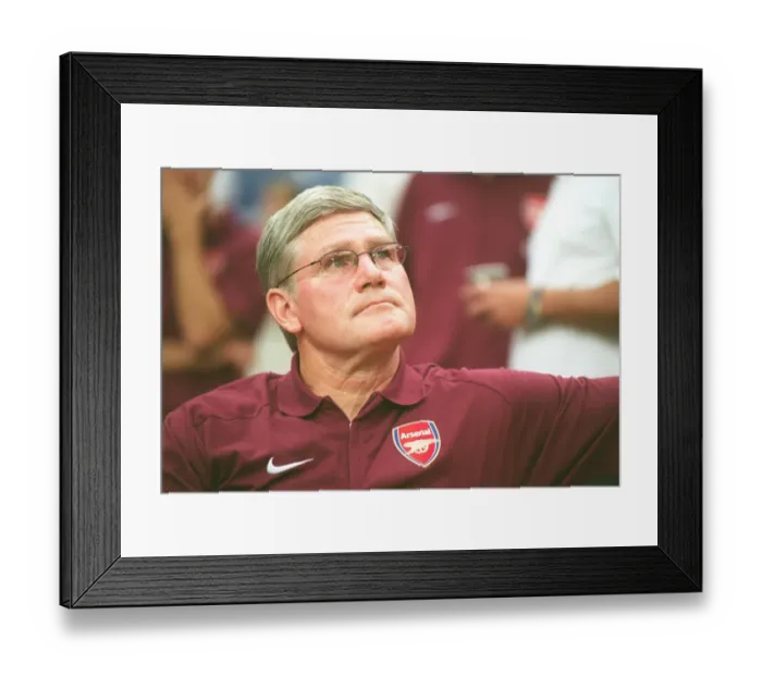Framed Print : Pat Rice the Arsenal Assistant Manager. Ajax 0: 1 Arsenal Framed Print : Pat Rice the Arsenal Assistant Manager. Ajax 0: 1 Arsenal