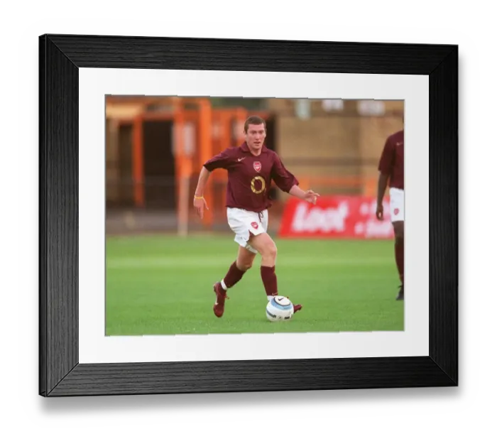 Framed Print : Patrick Cregg (Arsenal). Arsenal Reserves 5: 2 Leicester City Reserves