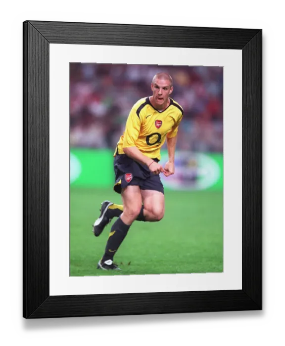 Framed Print : Philippe Senderos Celebrates Arsenal's Win Against Ajax in Amsterdam Tournament, 2005