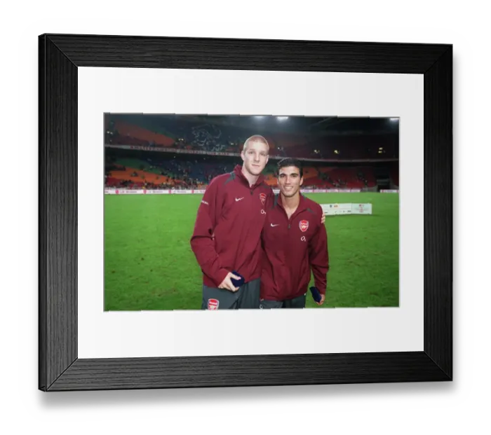 Framed Print : Philippe Senderos and Jose Reyes (Arsenal). Arsenal 2: 1 Porto