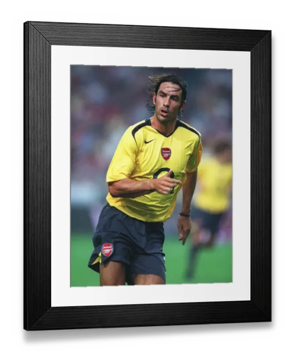 Framed Print : Euphoria Unleashed: Robert Pires Scores the Unforgettable Winning Goal at Amsterdam Tournament 2005 Framed Print : Euphoria Unleashed: Robert Pires Scores the Unforgettable Winning Goal at Amsterdam Tournament 2005