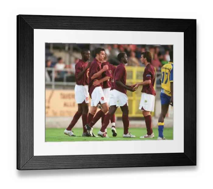 Framed Print : Robin van Persie's Double Strike: Arsenal's Dramatic Comeback in Beveren Friendly, 2005