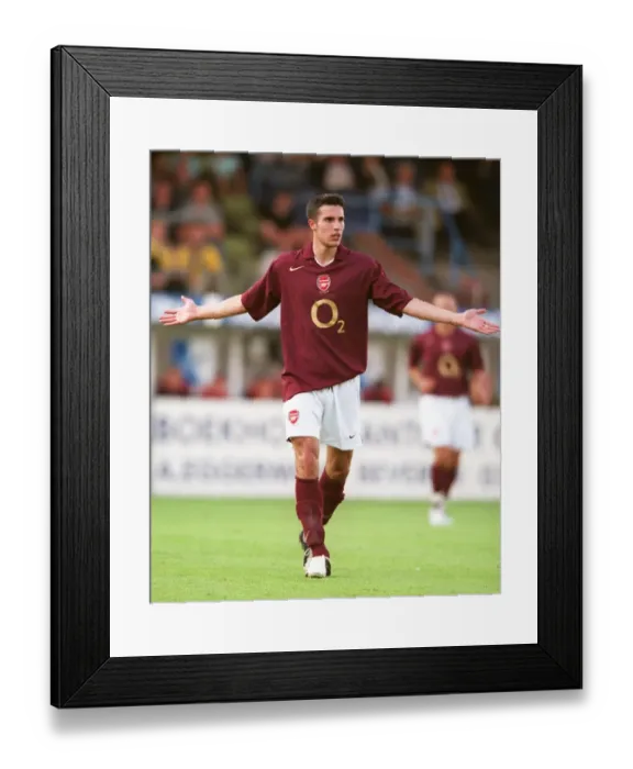 Framed Print : Van Persie's Unforgettable Performance: Arsenal's Thrilling 3-3 Draw Against Beveren, 2005 Framed Print : Van Persie's Unforgettable Performance: Arsenal's Thrilling 3-3 Draw Against Beveren, 2005