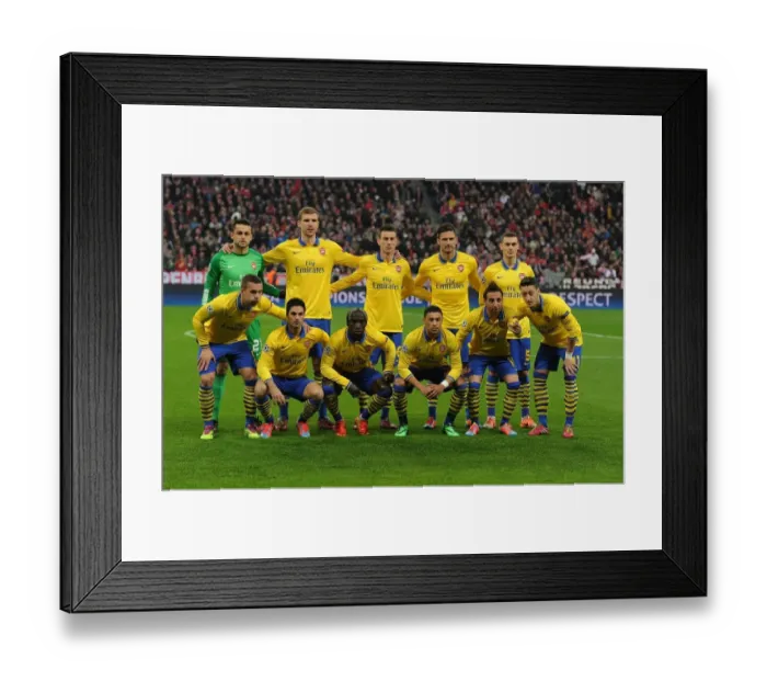 Framed Print : Arsenal vs. Bayern Munich - UEFA Champions League Round of 16, 2014 Framed Print : Arsenal vs. Bayern Munich - UEFA Champions League Round of 16, 2014