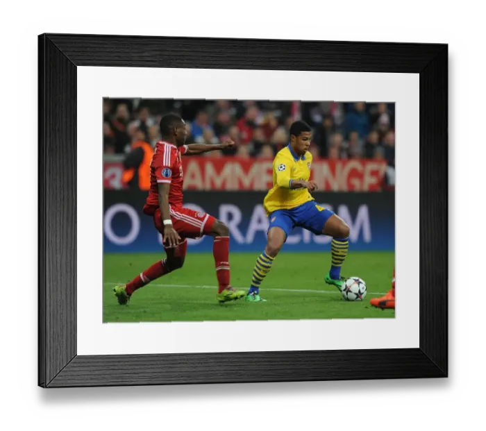 Framed Print : Serge Gnabry vs. David Alaba: Battle at the Allianz Arena - Arsenal vs. Bayern Munich, UEFA Champions League 2014 Framed Print : Serge Gnabry vs. David Alaba: Battle at the Allianz Arena - Arsenal vs. Bayern Munich, UEFA Champions League 2014
