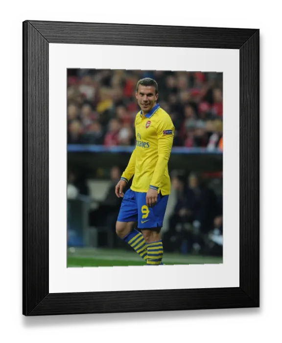 Framed Print : Lukas Podolski: Battle in Munich - FC Bayern vs. Arsenal, UEFA Champions League 2014
