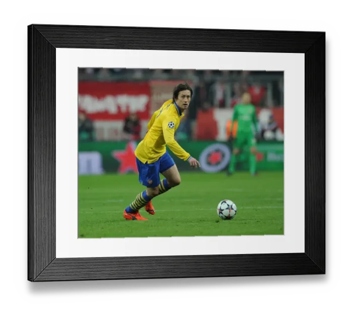 Framed Print : Tomas Rosicky in Action: Arsenal vs. FC Bayern Munich, UEFA Champions League 2013-14