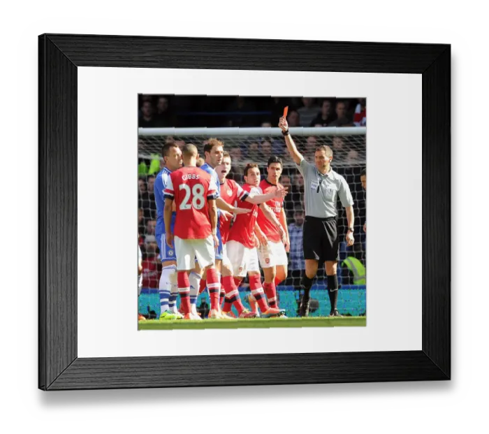 Framed Print : Red Card Ruin: Gibbs Dismissal Derails Arsenal vs. Chelsea Framed Print : Red Card Ruin: Gibbs Dismissal Derails Arsenal vs. Chelsea