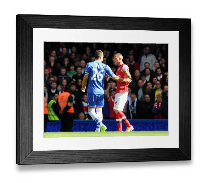 Framed Print : Kieran Gibbs (Arsenal) John Terry (Chelsea). Chelsea 6: 0 Arsenal. Barclays Premier League