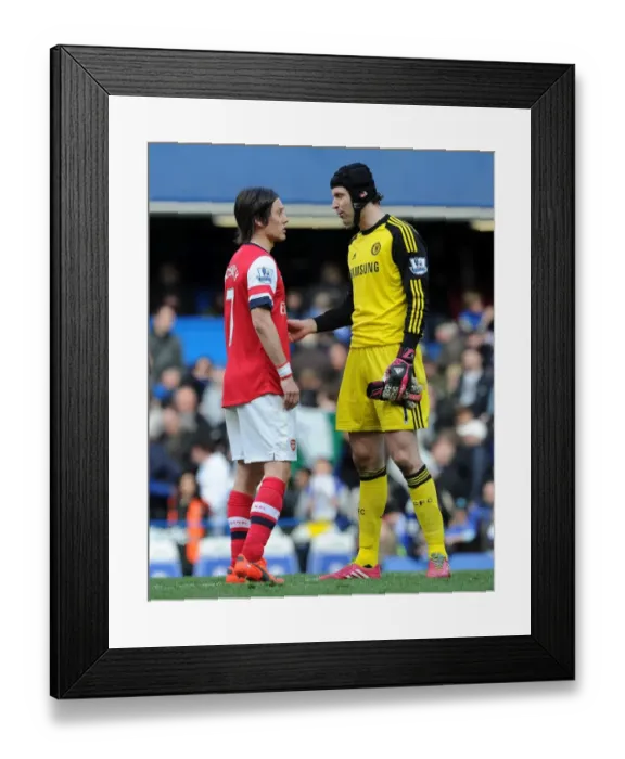 Framed Print : Rosicky and Cech: A Moment of Respite Amidst the Chelsea v Arsenal Rivalry (2013-14) Framed Print : Rosicky and Cech: A Moment of Respite Amidst the Chelsea v Arsenal Rivalry (2013-14)