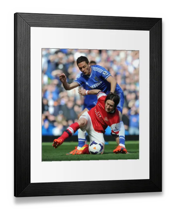 Framed Print : Clash of Midfield Titans: Rosicky vs. Matic - Chelsea vs. Arsenal, Premier League 2013-14 Framed Print : Clash of Midfield Titans: Rosicky vs. Matic - Chelsea vs. Arsenal, Premier League 2013-14